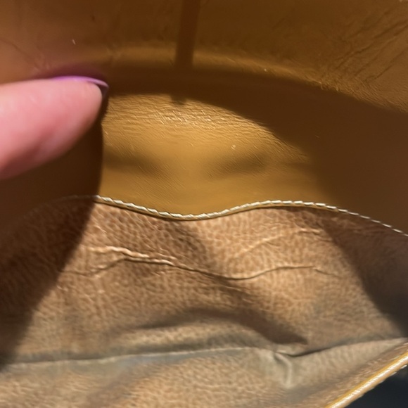 Vintage Fendi Regimental Stripe Leather Trim Continental Clutch Wallet Tan Black - Picture 12 of 12